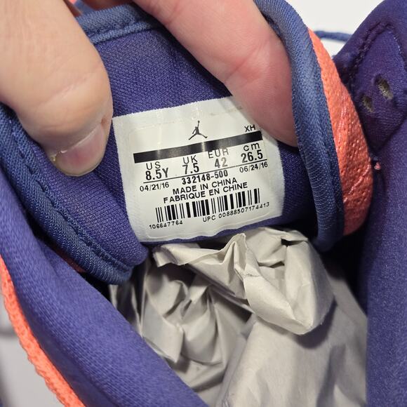 Air Jordan 1 Retro High GG Dark Purple Dust Atomic Pink 332148-500 sz 8.5Y 10W - Picture 2 of 16